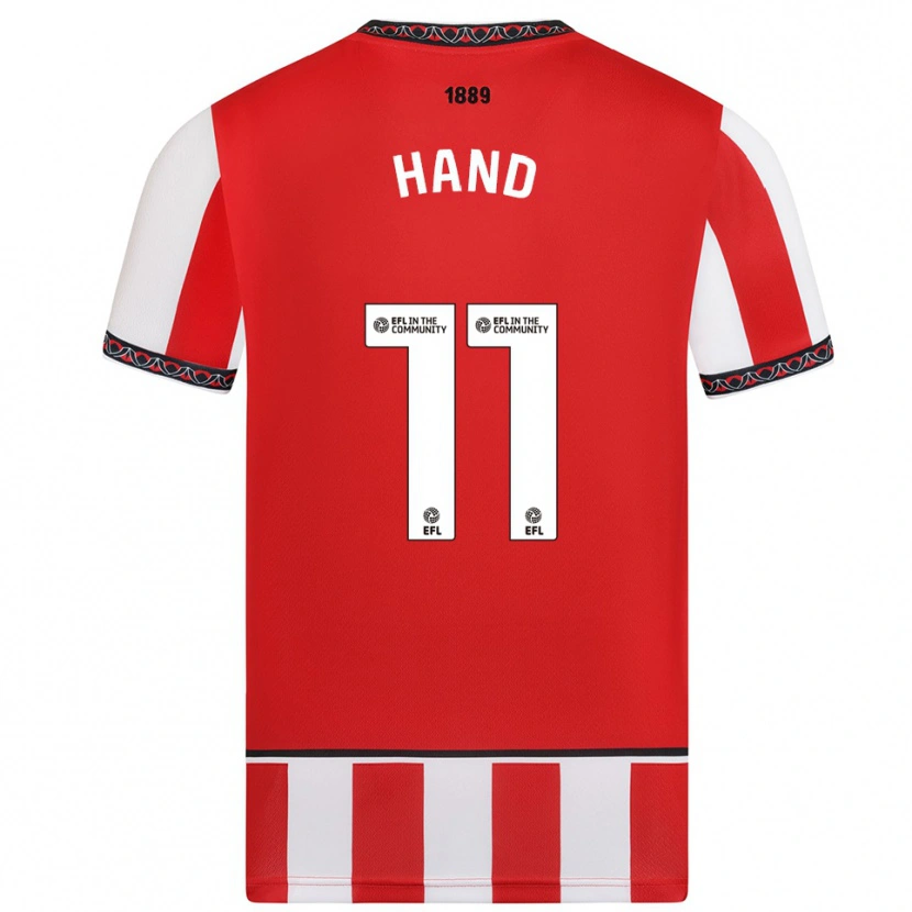 Danxen Niño Camiseta Jacqui Hand #11 Rojo Blanco 1ª Equipación 2025/26 La Camisa