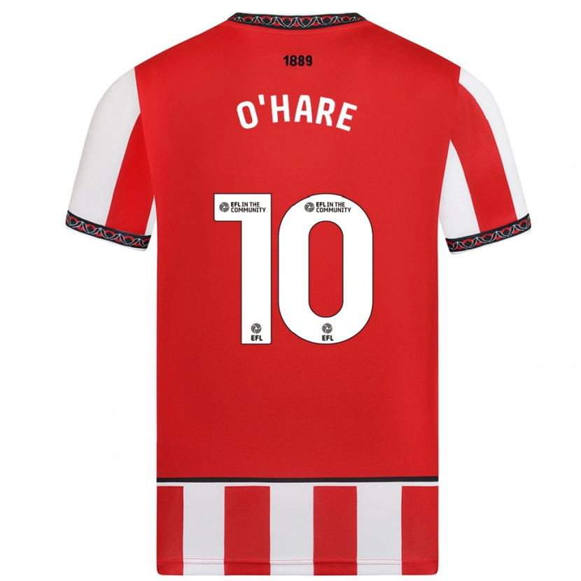 Danxen Niño Camiseta Callum O'hare #10 Rojo Blanco 1ª Equipación 2025/26 La Camisa