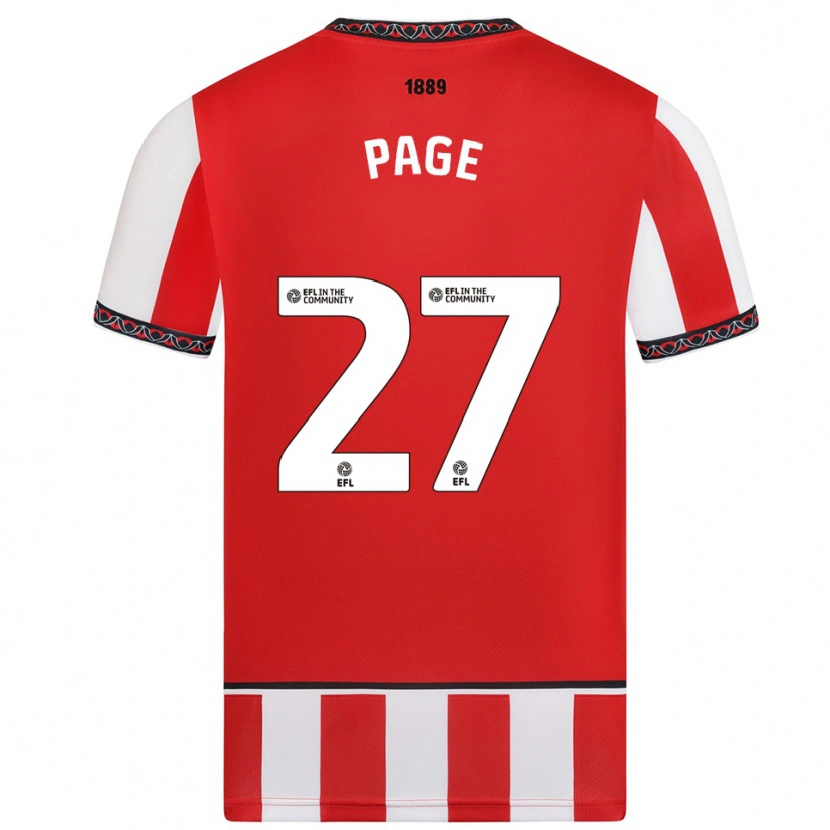 Danxen Niño Camiseta Olivia Page #27 Rojo Blanco 1ª Equipación 2025/26 La Camisa