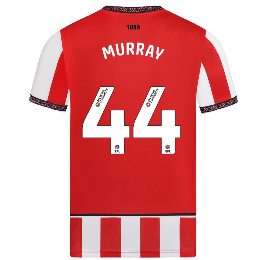 Danxen Niño Camiseta Satara Murray #44 Rojo Blanco 1ª Equipación 2025/26 La Camisa