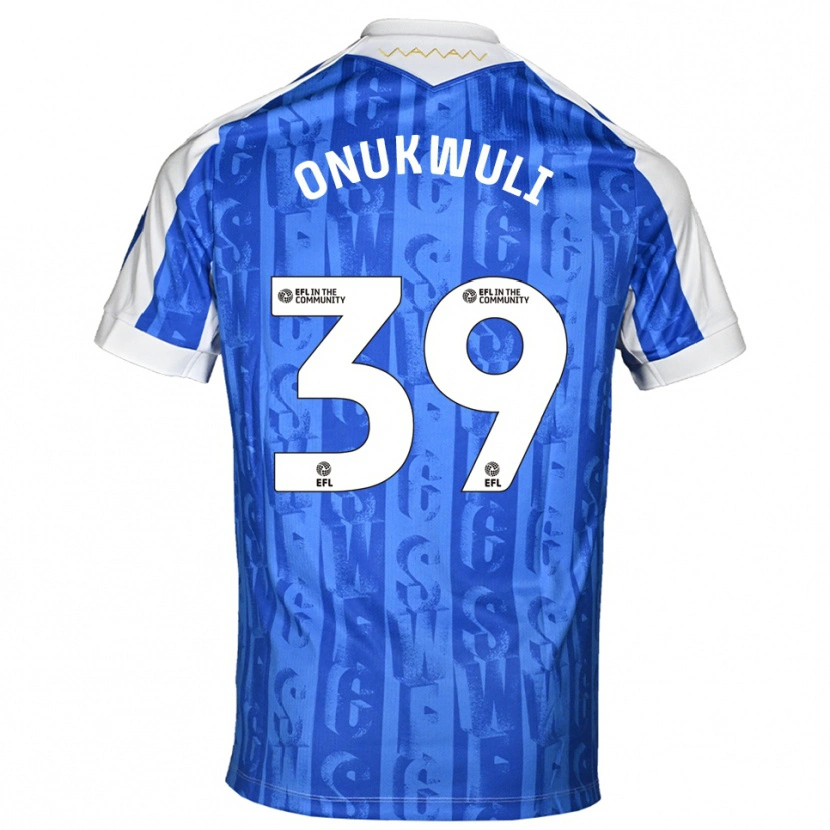Danxen Niño Camiseta Favour Onukwuli #39 Azul Blanco 1ª Equipación 2025/26 La Camisa