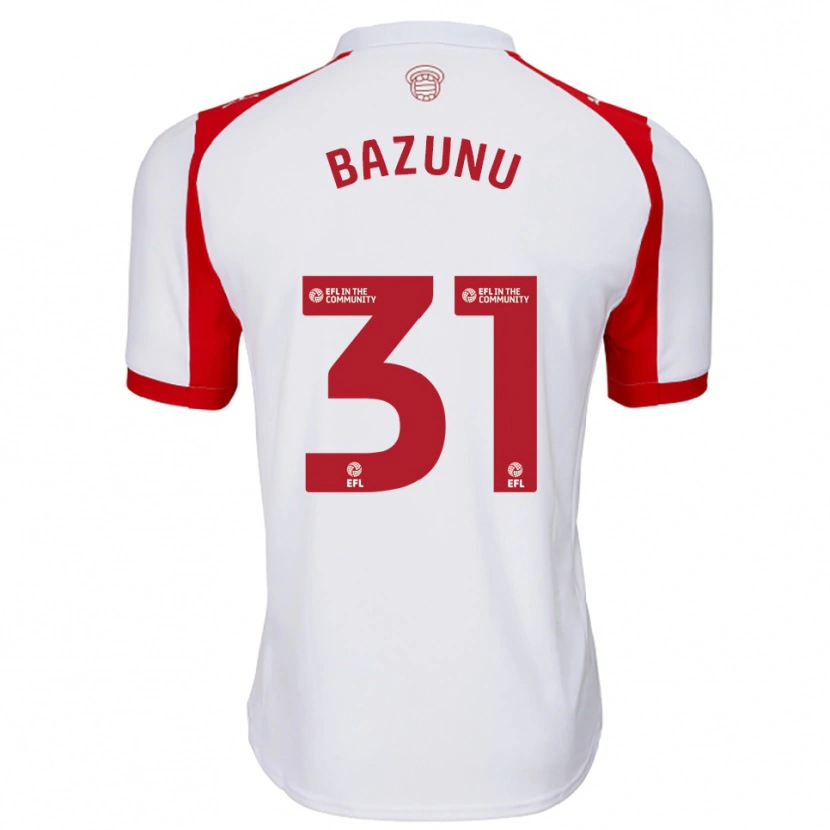 Danxen Niño Camiseta Gavin Bazunu #31 Blanco Rojo 1ª Equipación 2025/26 La Camisa