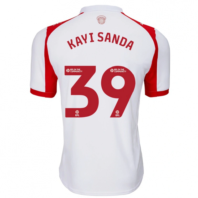 Danxen Niño Camiseta Joachim Kayi Sanda #39 Blanco Rojo 1ª Equipación 2025/26 La Camisa