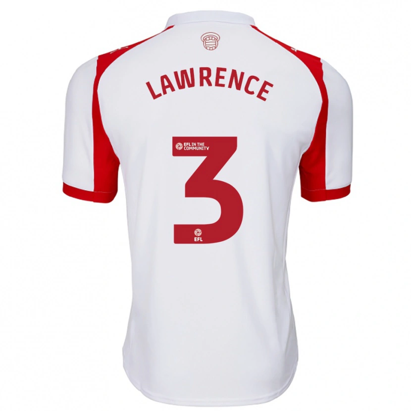 Danxen Niño Camiseta Nico Lawrence #3 Blanco Rojo 1ª Equipación 2025/26 La Camisa