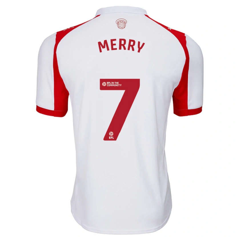 Danxen Niño Camiseta Will Merry #7 Blanco Rojo 1ª Equipación 2025/26 La Camisa