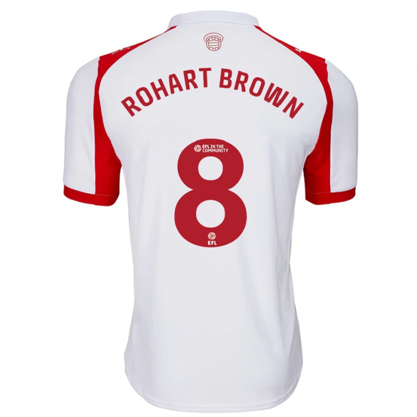 Danxen Niño Camiseta Thierry Rohart-Brown #8 Blanco Rojo 1ª Equipación 2025/26 La Camisa