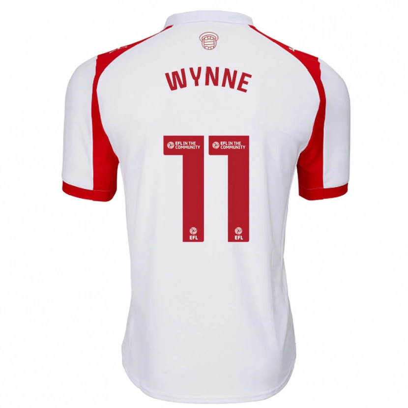 Danxen Niño Camiseta Megan Wynne #11 Blanco Rojo 1ª Equipación 2025/26 La Camisa