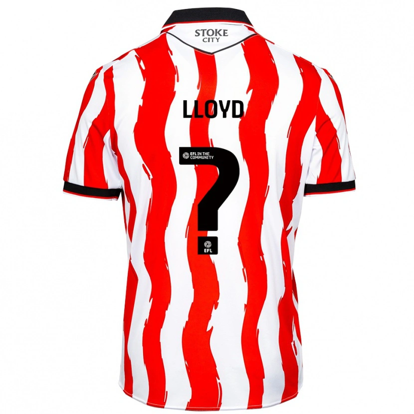 Danxen Niño Camiseta Angus Lloyd #0 Blanco Rojo 1ª Equipación 2025/26 La Camisa