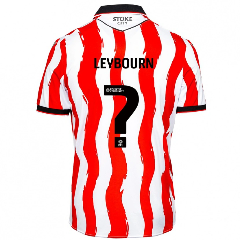 Danxen Niño Camiseta Charlie Leybourn #0 Blanco Rojo 1ª Equipación 2025/26 La Camisa