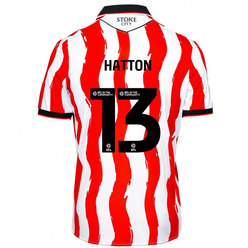 Danxen Niño Camiseta Oscar Hatton #13 Blanco Rojo 1ª Equipación 2025/26 La Camisa
