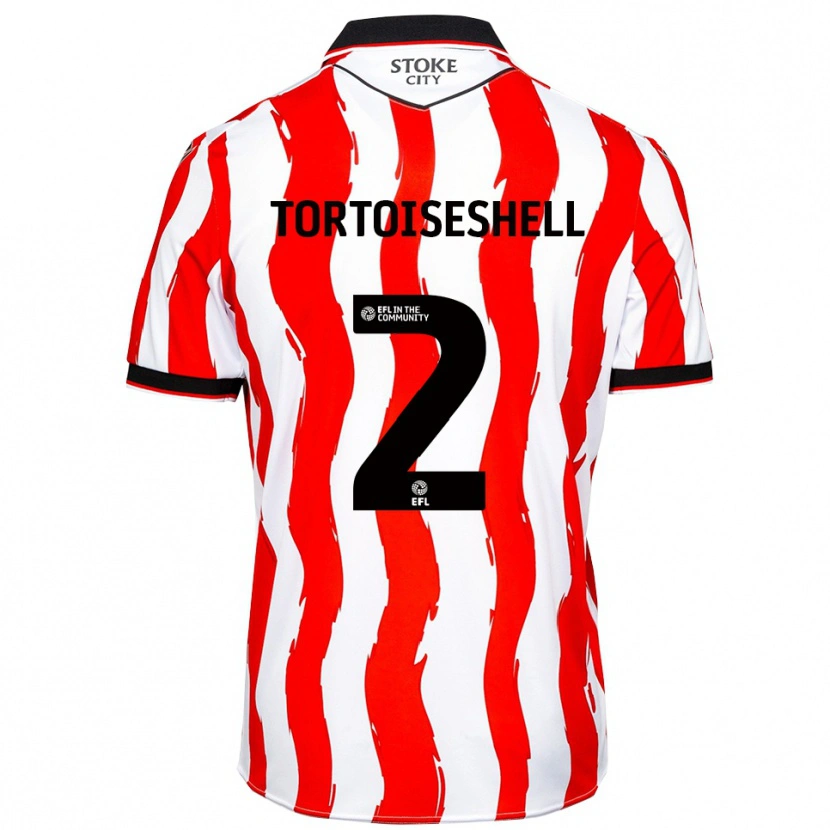 Danxen Niño Camiseta Jensen Tortoishell #2 Blanco Rojo 1ª Equipación 2025/26 La Camisa