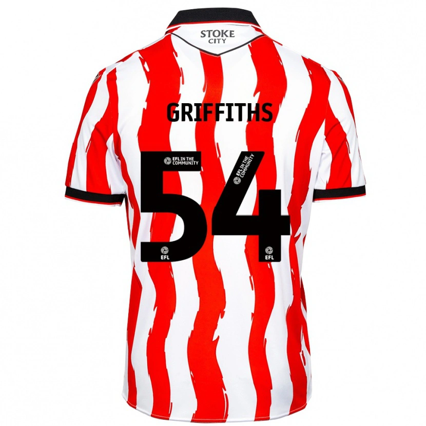 Danxen Niño Camiseta Jack Griffiths #54 Blanco Rojo 1ª Equipación 2025/26 La Camisa