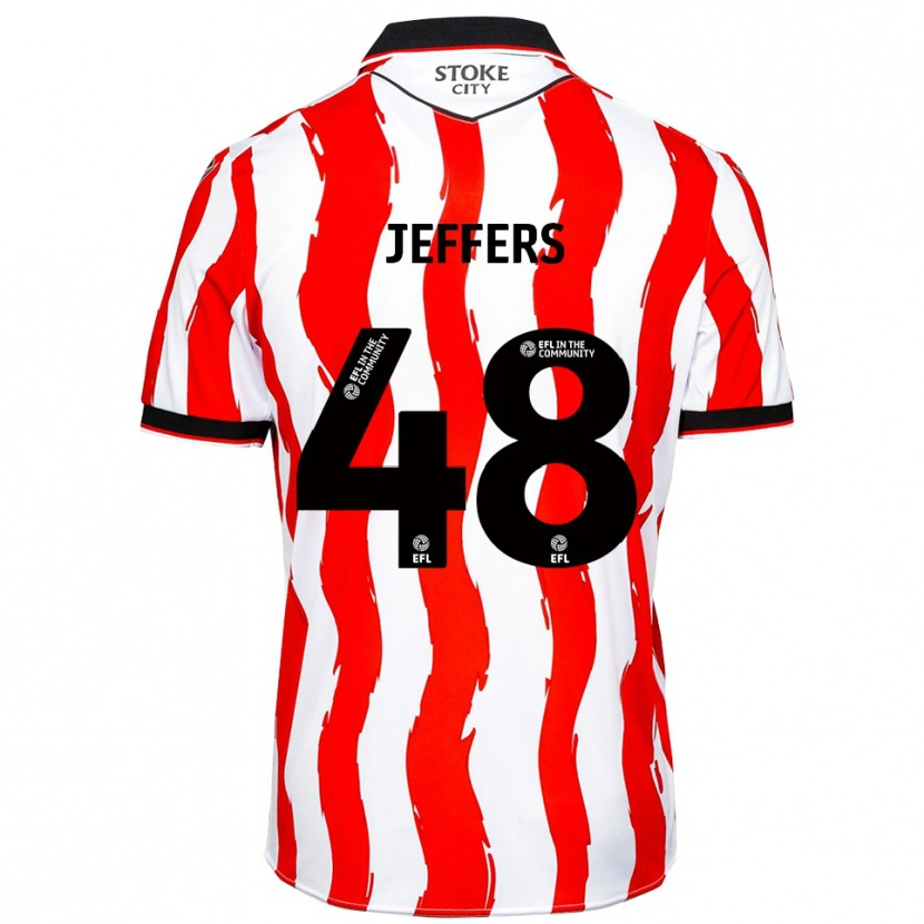 Danxen Niño Camiseta Keke Jeffers #48 Blanco Rojo 1ª Equipación 2025/26 La Camisa