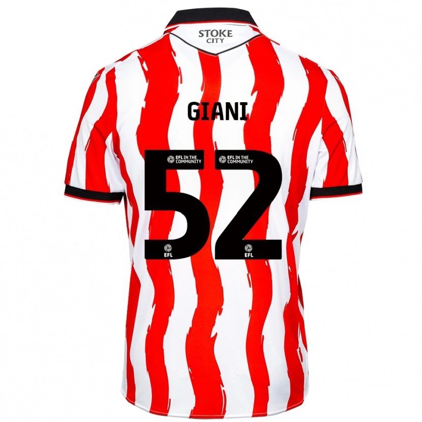 Danxen Niño Camiseta Laurence Giani #52 Blanco Rojo 1ª Equipación 2025/26 La Camisa
