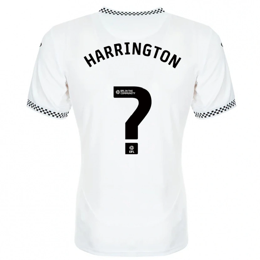 Danxen Niño Camiseta Theo Harrington #0 Blanco Naranja 1ª Equipación 2025/26 La Camisa