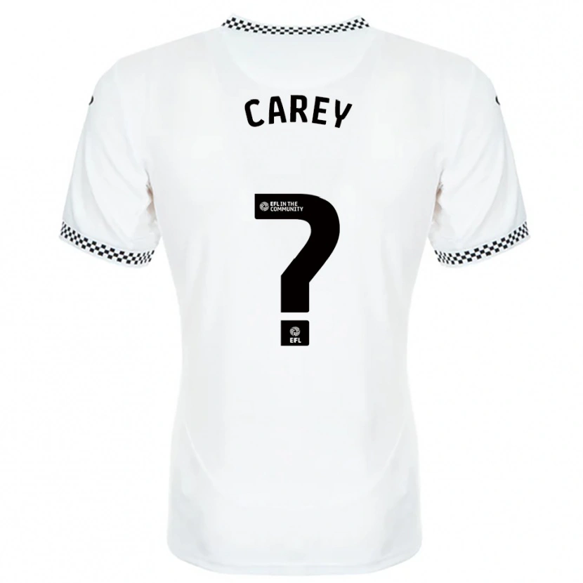 Danxen Niño Camiseta Joshua Carey #0 Blanco Naranja 1ª Equipación 2025/26 La Camisa