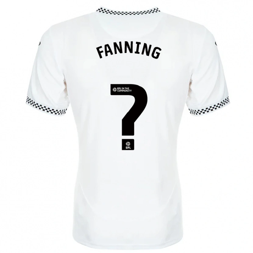 Danxen Niño Camiseta Jack Fanning #0 Blanco Naranja 1ª Equipación 2025/26 La Camisa