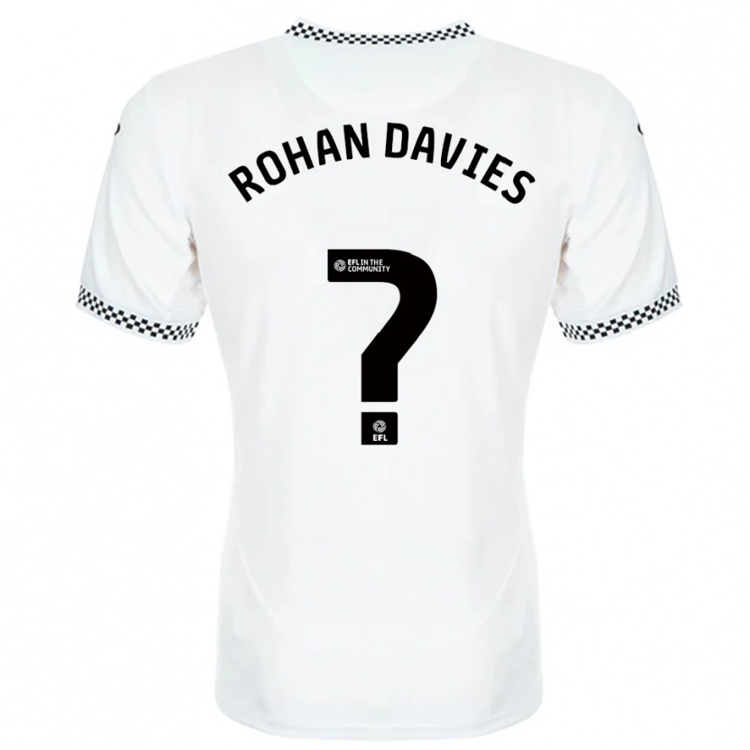 Danxen Niño Camiseta Rohan Davies #0 Blanco Naranja 1ª Equipación 2025/26 La Camisa