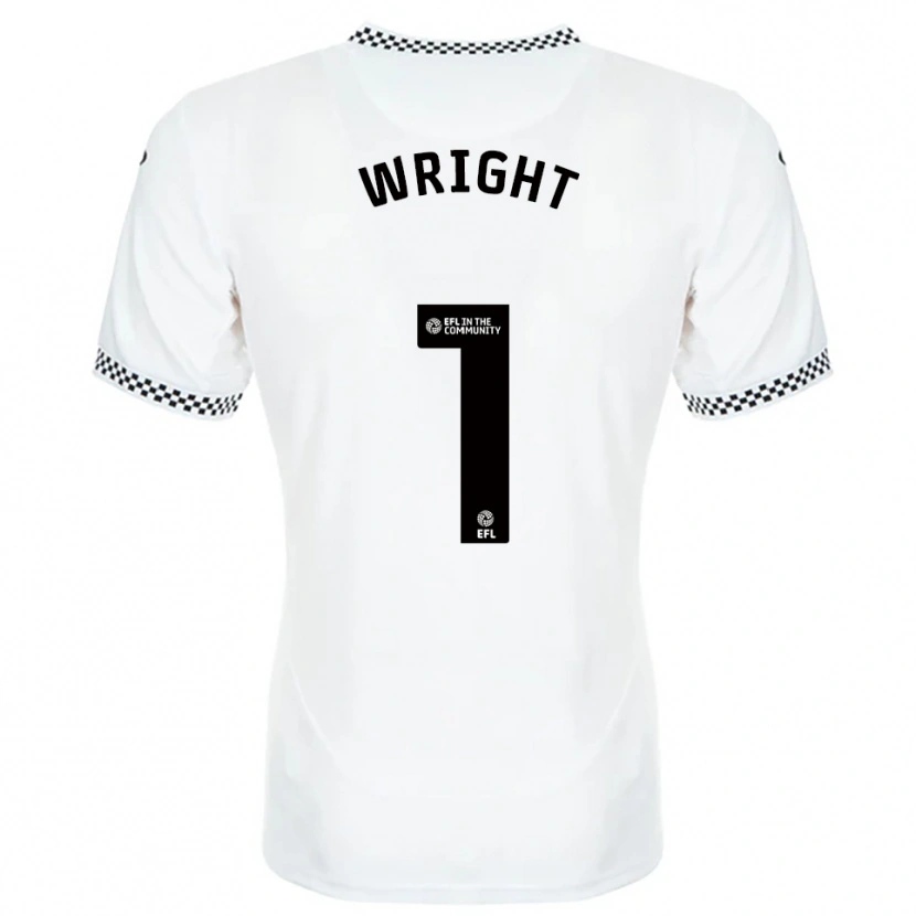 Danxen Niño Camiseta Tom Wright #1 Blanco Naranja 1ª Equipación 2025/26 La Camisa