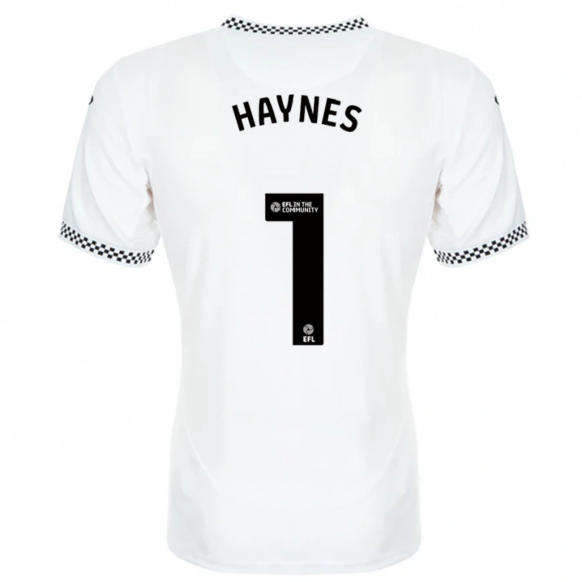 Danxen Niño Camiseta Charlie Haynes #1 Blanco Naranja 1ª Equipación 2025/26 La Camisa