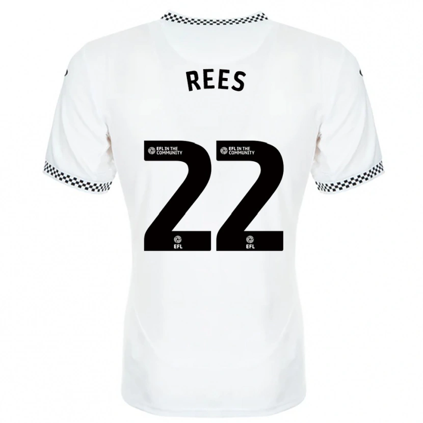 Danxen Niño Camiseta Nia Rees #22 Blanco Naranja 1ª Equipación 2025/26 La Camisa