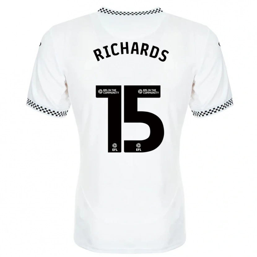 Danxen Niño Camiseta Emily Richards #15 Blanco Naranja 1ª Equipación 2025/26 La Camisa