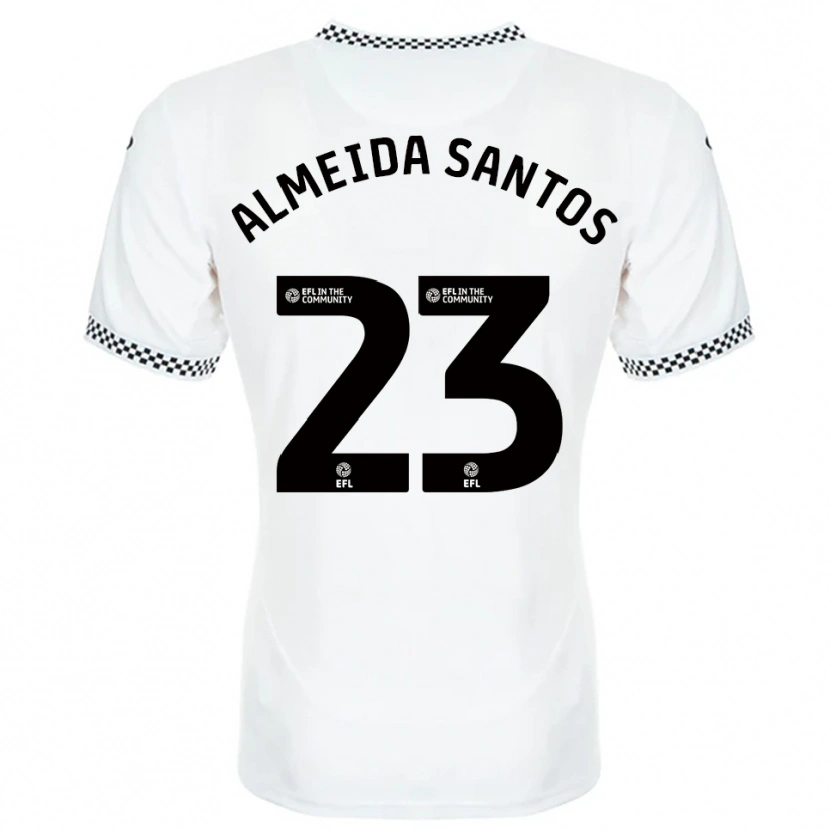 Danxen Niño Camiseta Ricardo Santos #23 Blanco Naranja 1ª Equipación 2025/26 La Camisa