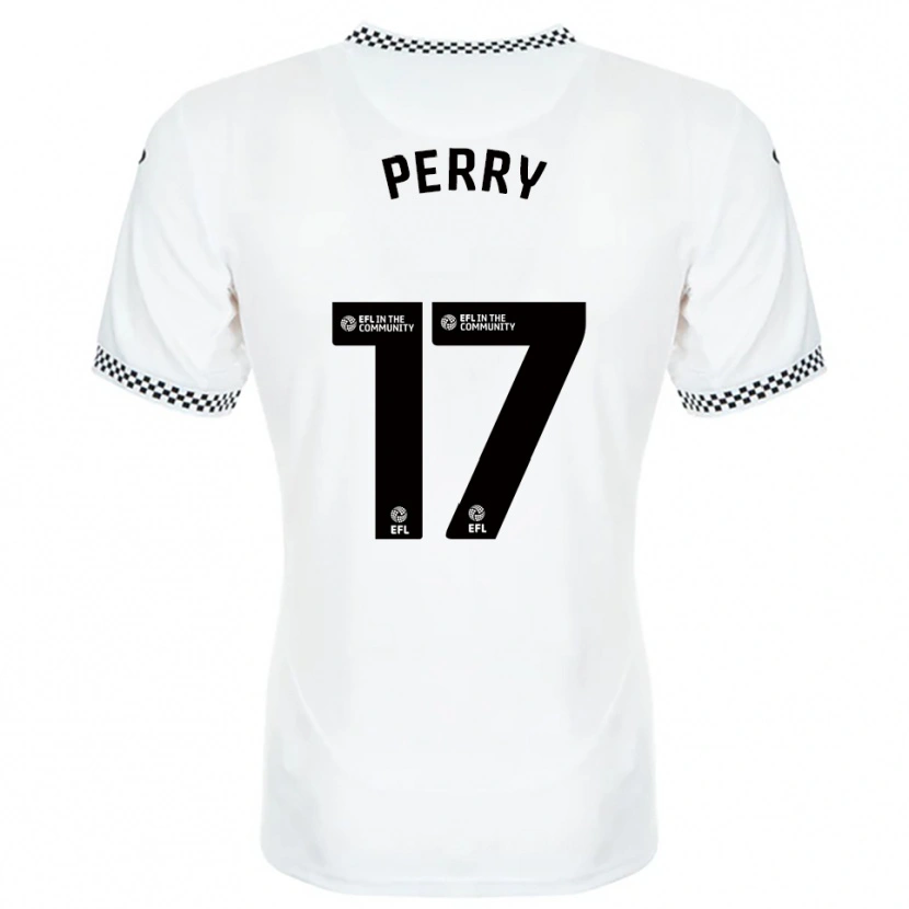 Danxen Niño Camiseta Harlan Perry #17 Blanco Naranja 1ª Equipación 2025/26 La Camisa