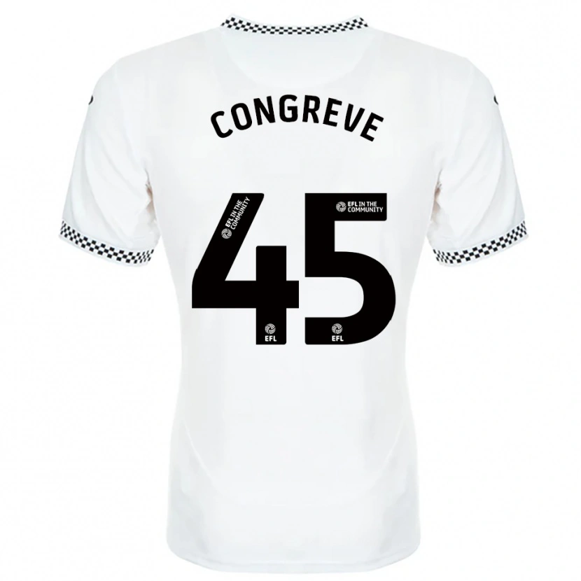 Danxen Niño Camiseta Cameron Congreve #45 Blanco Naranja 1ª Equipación 2025/26 La Camisa