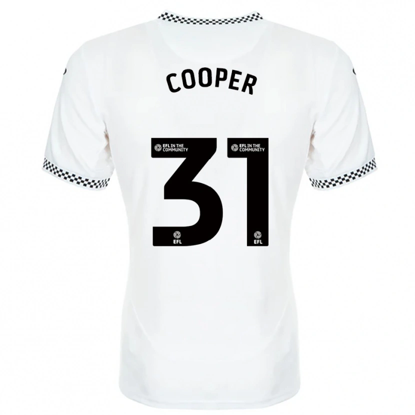 Danxen Niño Camiseta Oliver Cooper #31 Blanco Naranja 1ª Equipación 2025/26 La Camisa