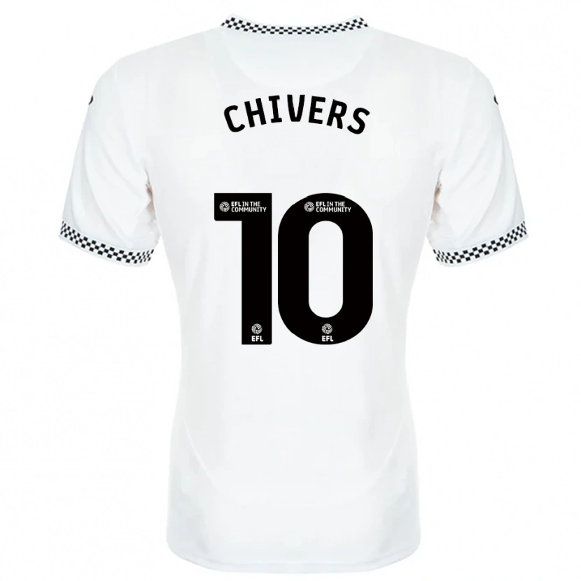 Danxen Niño Camiseta Chloe Chivers #10 Blanco Naranja 1ª Equipación 2025/26 La Camisa