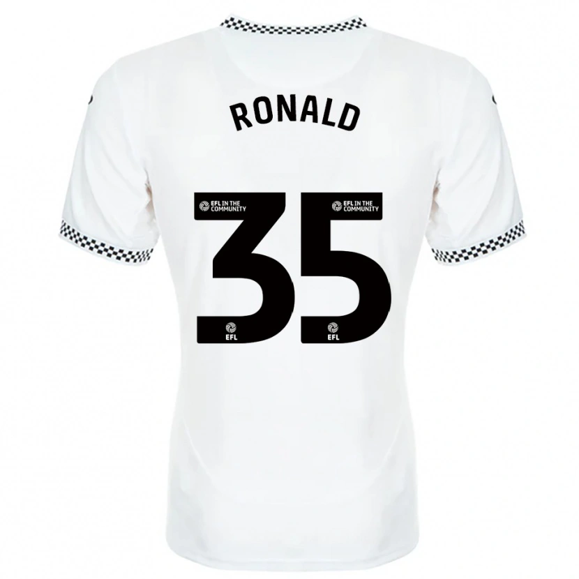 Danxen Niño Camiseta Ronald #35 Blanco Naranja 1ª Equipación 2025/26 La Camisa