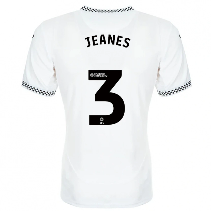 Danxen Niño Camiseta Zac Jeanes #3 Blanco Naranja 1ª Equipación 2025/26 La Camisa