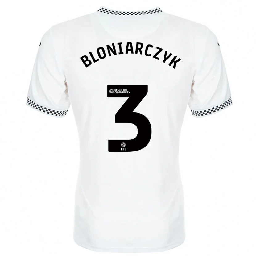Danxen Niño Camiseta Kaven Bloniarczyk #3 Blanco Naranja 1ª Equipación 2025/26 La Camisa