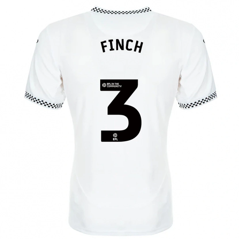 Danxen Niño Camiseta Lucy Finch #3 Blanco Naranja 1ª Equipación 2025/26 La Camisa