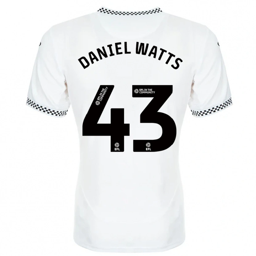 Danxen Niño Camiseta Daniel Watts #43 Blanco Naranja 1ª Equipación 2025/26 La Camisa