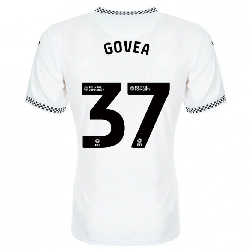 Danxen Niño Camiseta Aimar Govea #37 Blanco Naranja 1ª Equipación 2025/26 La Camisa