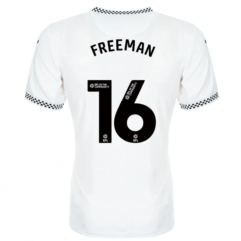 Danxen Niño Camiseta Emily Freeman #16 Blanco Naranja 1ª Equipación 2025/26 La Camisa