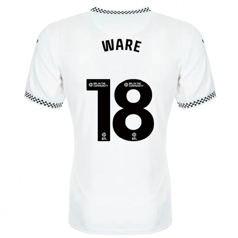 Danxen Niño Camiseta Phoebe Ware #18 Blanco Naranja 1ª Equipación 2025/26 La Camisa