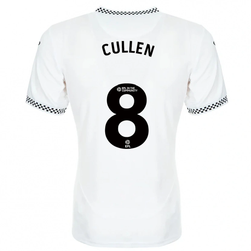 Danxen Niño Camiseta Rachel Cullen #8 Blanco Naranja 1ª Equipación 2025/26 La Camisa
