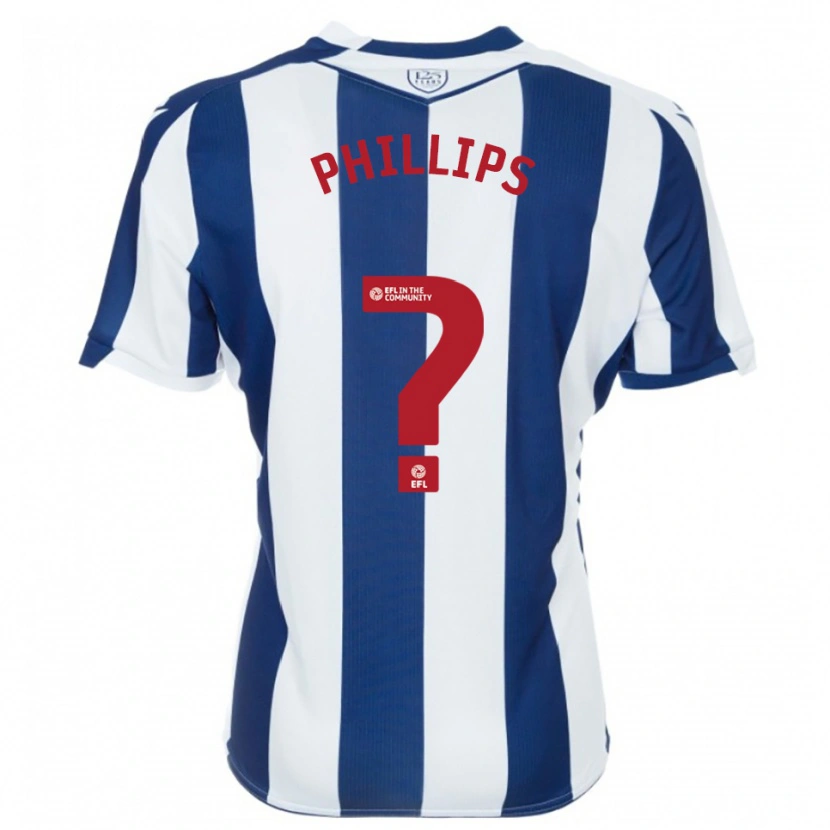 Danxen Niño Camiseta Narel Phillips #0 Azul Marino Blanco 1ª Equipación 2025/26 La Camisa