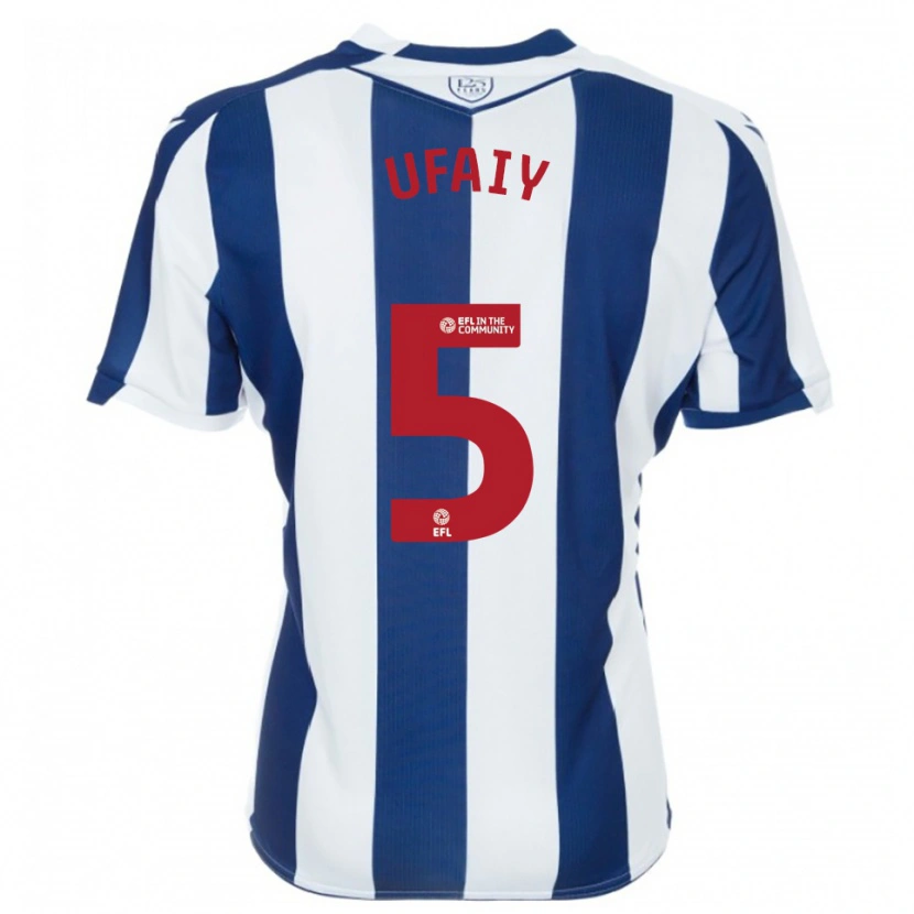 Danxen Niño Camiseta Kevin Ufaiy #5 Azul Marino Blanco 1ª Equipación 2025/26 La Camisa