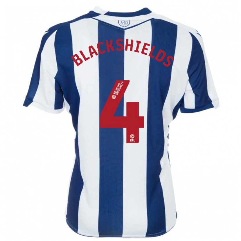 Danxen Niño Camiseta Charlie Blackshields #4 Azul Marino Blanco 1ª Equipación 2025/26 La Camisa
