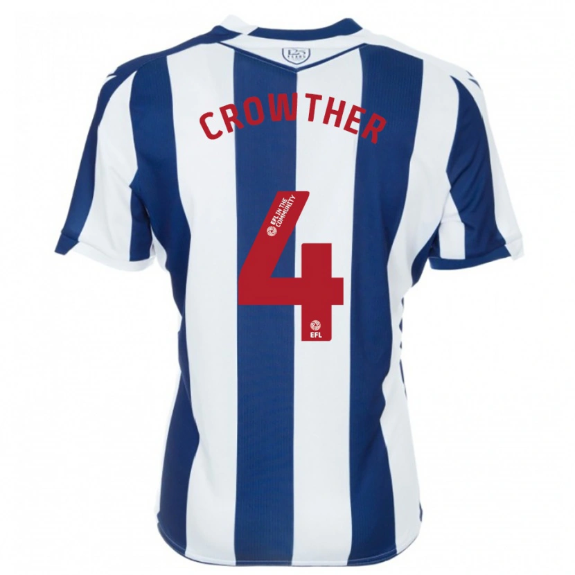 Danxen Niño Camiseta Matthew Crowther #4 Azul Marino Blanco 1ª Equipación 2025/26 La Camisa