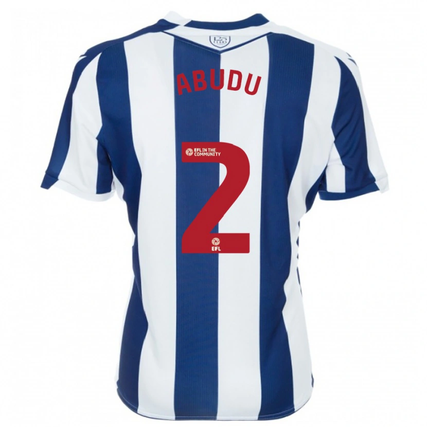 Danxen Niño Camiseta Abdul Abudu #2 Azul Marino Blanco 1ª Equipación 2025/26 La Camisa