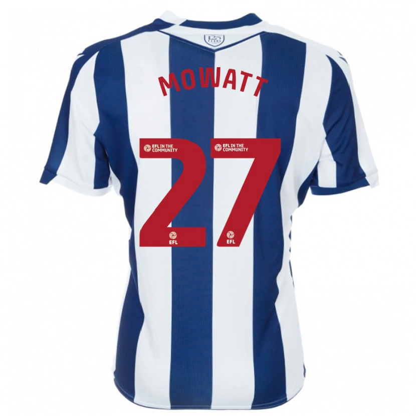 Danxen Niño Camiseta Alex Mowatt #27 Azul Marino Blanco 1ª Equipación 2025/26 La Camisa