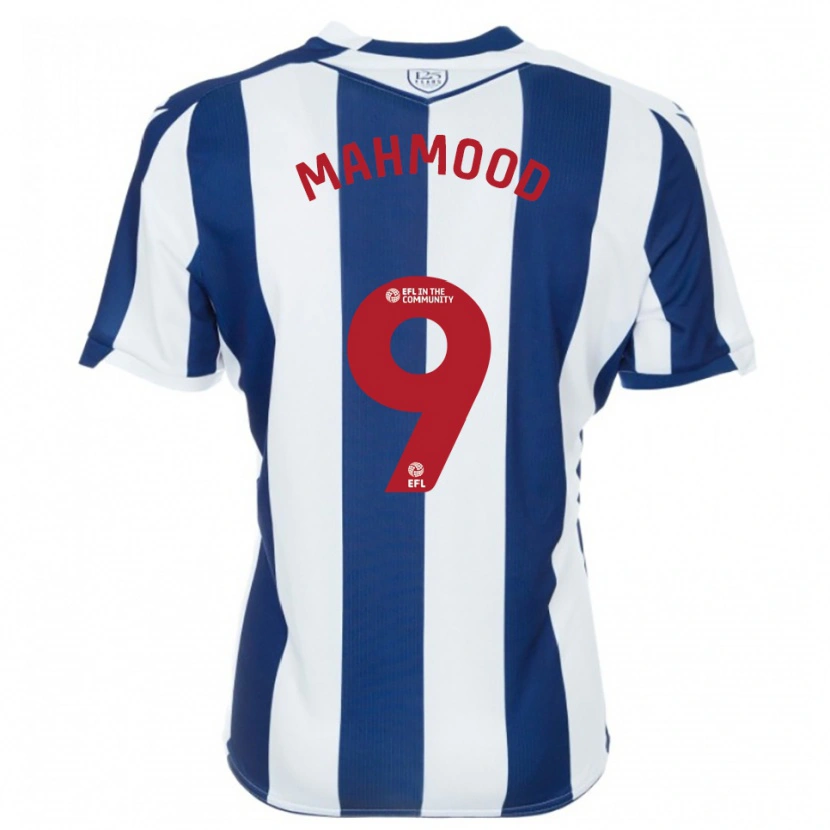 Danxen Niño Camiseta Mariam Mahmood #9 Azul Marino Blanco 1ª Equipación 2025/26 La Camisa