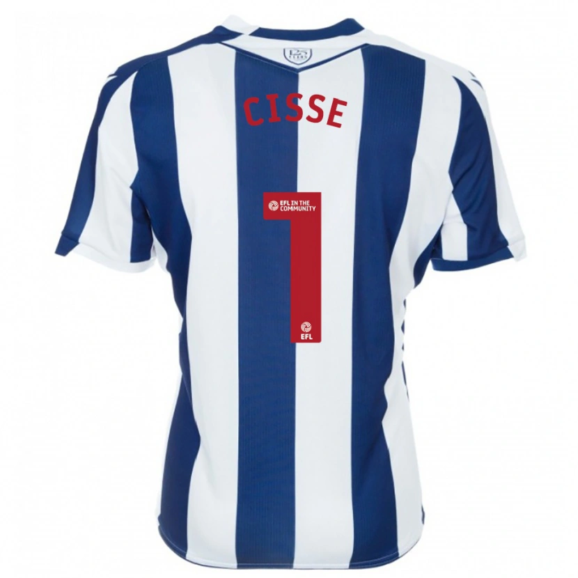 Danxen Niño Camiseta Ben Cisse #1 Azul Marino Blanco 1ª Equipación 2025/26 La Camisa