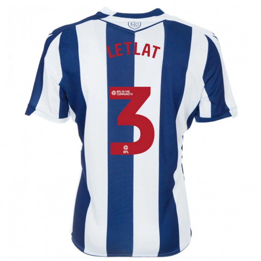 Danxen Niño Camiseta Adam Letlat #3 Azul Marino Blanco 1ª Equipación 2025/26 La Camisa