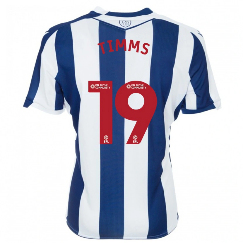 Danxen Niño Camiseta Maria Timms #19 Azul Marino Blanco 1ª Equipación 2025/26 La Camisa